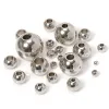 Kralen 100 stcs 2 mm12 mm 316L roestvrijstalen kralen European Ball Metal Big Hole Spacer Beads voor sieraden maken DIY armband ketting