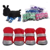 Abbigliamento per cani scarpe stivali per animali domestici antiscivolo protezione piede cucciolo copertura del piede cucciolo 4pcs/set comodo traspirato