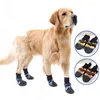 Abbigliamento per cani (4 pezzi/set) scarpe grandi riflettenti impermeabili stivali per animali domestici grandi sport termici non slip che camminano per piccoli cani medium