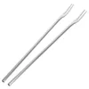 Dedzaaminstellingen Sets 2 pc's Practical Cake Forks Twee tanden Dessert Fruit Slakken Roestvrij staal banket