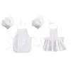 Set di abbigliamento nato per ragazzi ragazze pografiche oggetti di scena chef outfit bianco uniforme del grembiule