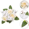 Dekorative Blumen Hochzeit Party Dekoration Bauernhaus Layout Requisiten Desktop Mini Kerzen Kränze Ringe Halter Rose Girlande