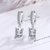 Dangle Earrings Full Moissanite Drop For Women S925 Sliver 18k White Gold Plated 7 Stones D Color Long Tassel Jewely