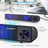 Altoparlanti ELEGIANT SR200 6W Soundbar cablato soundbar RGB Light Effect Music Player Desktop PC per computer PC Laptop MicroPhont Porta Barra