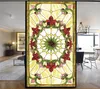 Window Stickers Privacy Windows Film Decorative Church Style Stained Glass No Glue Static Cling Frosted 40