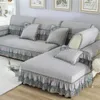 Chair Covers Jacquard Wide Hem Sofa Cover Couch Exquisite Cushion Lace Fold Vertical Antiskid Grain Hostel Home Decor Towel