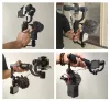 Monopodi 3axis Gimbal Stabilizer gimbali per il supporto per la fotocamera del cellulare Tripode per telefono Record video smartphone gimbal in diretta