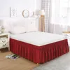 Bed Skirt 1PC White BedSkirt Elastic Band Wrap Around Home El BedCover Without Surface Couvre Lit Protector