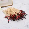 Flatware desechable 100pcs Beads Bamboo Cocktail Picks Food Sticks Picks Party Club