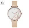 Shengke New Women Lusury Brand Watch Prosty kwarc Lady Waterproof Wristwatch Fashion Fashion Casual Watches Clock Relij Mujer8654168