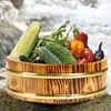 Dinnerware Sets Sushi Bucket Round Rice Containers Serving Cuisine Storage Japanese Wooden Barrel Sashimi Tray