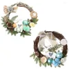 Decorative Flowers Traditional Christmas Front Door Wreath Artificial Pine With Shatterproof Ball Ornaments For Ideal Autumn