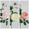 Fleurs décoratives Real Touch Fake Latex Roses rose Nordic Table Home Decor Mariage White Floral Wedding Flores Living Room Decoration