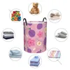 Laundry Bags Basket Storage Bag Waterproof Foldable Geometric Plum Fruit Flowers Dirty Clothes Sundries Hamper Home Supplies