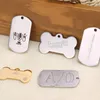 Hundkläder Personlig katt Pet ID -tagg Keychain Graverad namn för valpkrage Pendant Keyring Bone Accessories