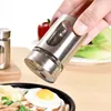 New Spice Jar Stainless Steel Glass Pepper Shaker Bottle Seasoning Condiment Seal Storage Bottles Cooking Kitchen Tools 82x50mm