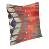 Poduszka Vintage Turkish Kilim Navaho Weave Aztec Textile Cover 45x45cm Soft Boho Ethic Persin Plemien Pillowcase