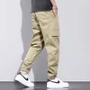 2024 Spring New Khaki Work Wear Casual Pants for Men's Summer Thin Trendy Men's Hooded 9-Point Harlan Pants