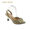 Fabio Penny Womens High Heels Dinner Schuhe Sandalen speicherte Zehenblumenkätzchen 240326