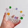 Schalen Kronen Schüssel Salat süße Obstplatte Schale Glas Snack Süßigkeiten Kuchen Eiscreme Home Decor Lagerung Aufbewahrung