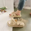 Top -Internet Coole Pantoffeln für Frauen Sommer Sandal Fashion Zwei tragen Schwammkuchen Dicke Solted Beachschuhe Flip Flop Sandles Heels 240228