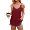 Designerinnen Frauen Fashiona und sexy Camisole Weste 2024 neuer fester runder Nacken Frauen unten Hosenträger Weste Top White Tops Tanks Camisole Tops Frau Baumwolltanks Topst107