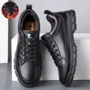 Sapatos casuais de couro genuíno homem negócio britânico coreano moderno sapato respirável mocassins confortáveis tênis tênis walk zapatos hombre