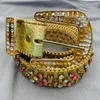 Belts Rhinestones Belt Western Cowgirl Bling Studded Leather Crystal Diamond