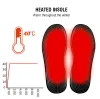 Insoles Demine Winter Heated Insoles Electric Battery Heating Warm Shoes Inserts Free Cut Carbon Fiber Foot Pads Thermal Heater Insoels