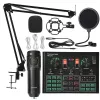 Microfoni BM 800 Microfono audio audio professionale Studio Condensatore Microfono wireless per i giochi di gioco USB cantare microfono karaoke per telefono PC