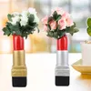 Vases Elegant Flower Vase Exquisite Lipstick Shape Beautiful Wearproof Realistic For Office