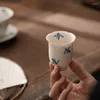 Filiżanki spodki Ręcznie malowany phalaenopsis herbata szklanka pojedynczego gospodarstwa domowego.