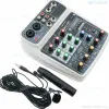 Accessoires microphones Micwl 10m Phantom Power Lavalier avec mélangeur 4 canaux Console de mélange son