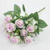 Fleurs décoratives fleur artificielle rose petite scène de mariage décoration décoration maison bouquet jardin frais