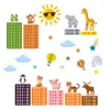 Wallpapers Bathroom Decorations Animal Wall Sticker Cute Applique Decal Multiplication Table For Nursery