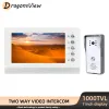 Türklingel DragonsView 7 Zoll Videotür -Telefon Gegensprechan mit 1000TVL Türklingel Kamera Single Outdoor Call Panel IP65 für die Sicherheit zu Hause