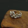 Rings Cluster Fashion Rapunzel Crown Princess Jewelry for Woman Charm Charm Wedding Accessori oro Regolabile Regalizzabile lei