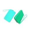 Förvaringspåsar rektangulär plånbok silikon dragkedja vattentät väska multifunktion med handväskor mobila män kvinnor khaki