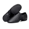 Scarpe da ballo genuina in pelle jazz black antiskid suola di alta qualità per adulti sneaker per ragazze bambini donne
