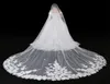Cathedral Bridal Veils For Wedding Dress Bridal Gown 3D Flowers Soft Tulle White Ivory Tulle One Layer With Comb 5 Meters In Stock1119238