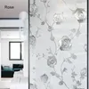 Window Stickers Cotton Colour Embossed Classic Decals Glass Self Adhesive Film For Home Door Privacy Protective Decorative Sticker