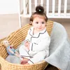 Gauze Baby Romper Infant Bodysuit borns Onesie Girls Sleeping Pajamas Longsleeve Jumpsuit Home Clothes Sleepwear Solid Ropa 240325