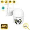 Câmeras 4k 8mp Câmera IP Wireless Câmera Wi -Fi PTZ Câmera 4MP HD Rastreamento automático Video Videoveillance Câmera CCTV P2P ICSEE App