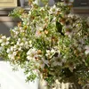 Decorative Flowers Wildflower Artificial Flower Daisy Fake Peach Blossom Home Table Room Decoration Wedding Party Floral Arrangement