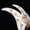 Feestbenodigdheden mannen seks dames maskerade bal maskers venetiaans oogmasker zwart carnaval fancy jurk kostuum decor