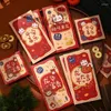 Enveloppe cadeau 6pcs Année chinoise enveloppes rouges mignons Dragon Dragon Hongbao Lucky Money Enveloppe Paquet pour la bénédiction