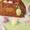 24-72pcs Easter Eggs Random Hanging Colorful Foam Eggs Craft Ornaments For Home Party Tree Easter Decoration 2024 Kids Gifts Toy 240322