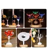 Copos de vinho LED Luminous Bar Copo KTV Coquetel Glass 6pcs Copos FDA Food Grade Plastic Light Bateria