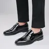 Casual schoenen mannen zakelijk formeel lederen comfort oxfords niet-slip slip op kledingschoenkantoor schoenen sapatos de couro masculino