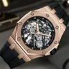 18 kinyed completamente automatico meccanico cavo impermeabile da uomo orologio 26